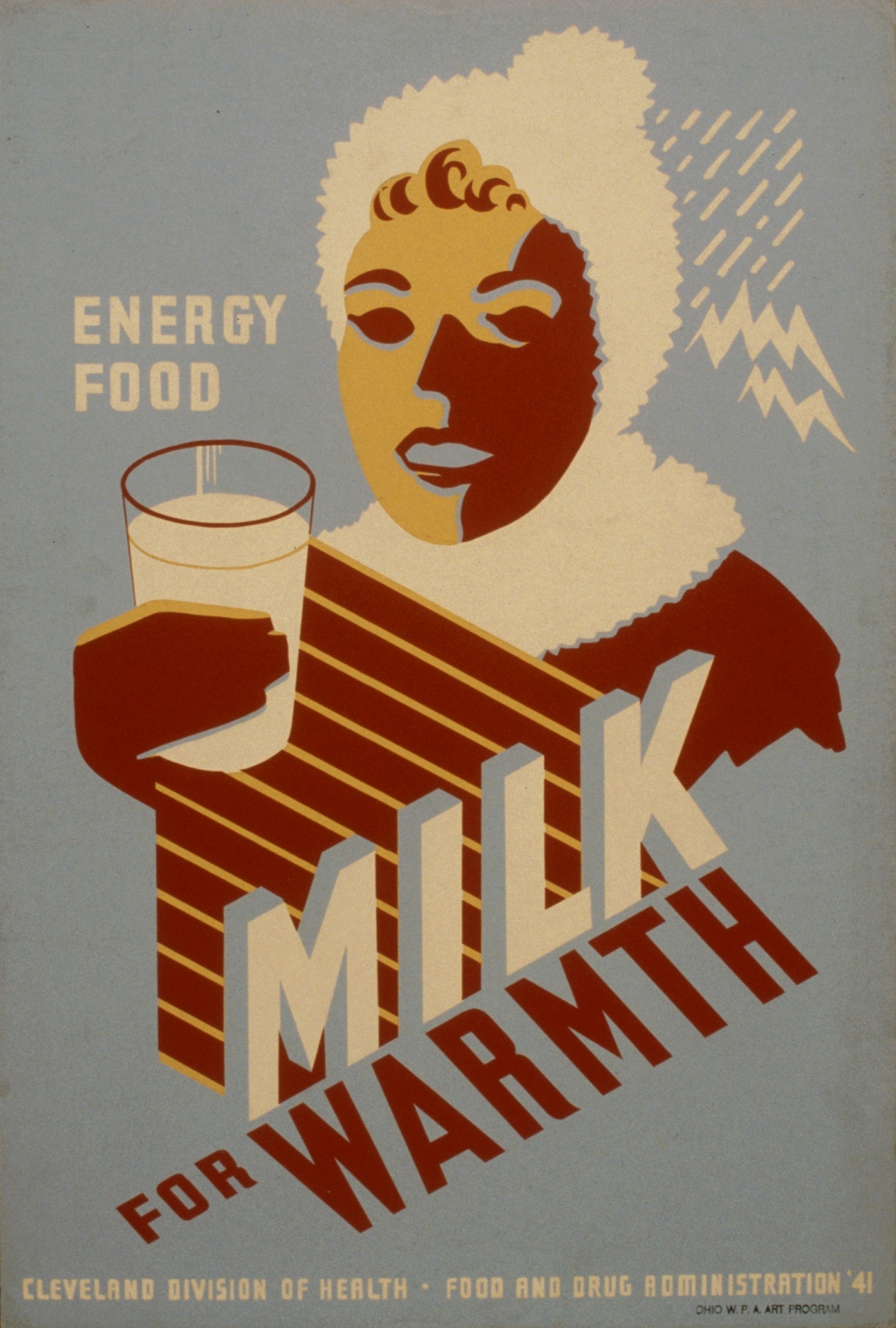 Cartaz do leite do vintage