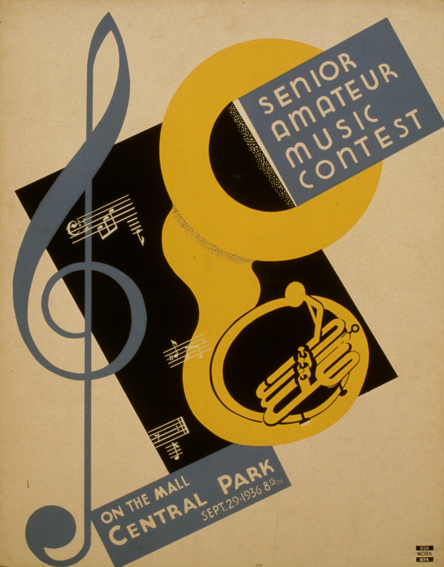 Vintage Hudební soutěž Poster