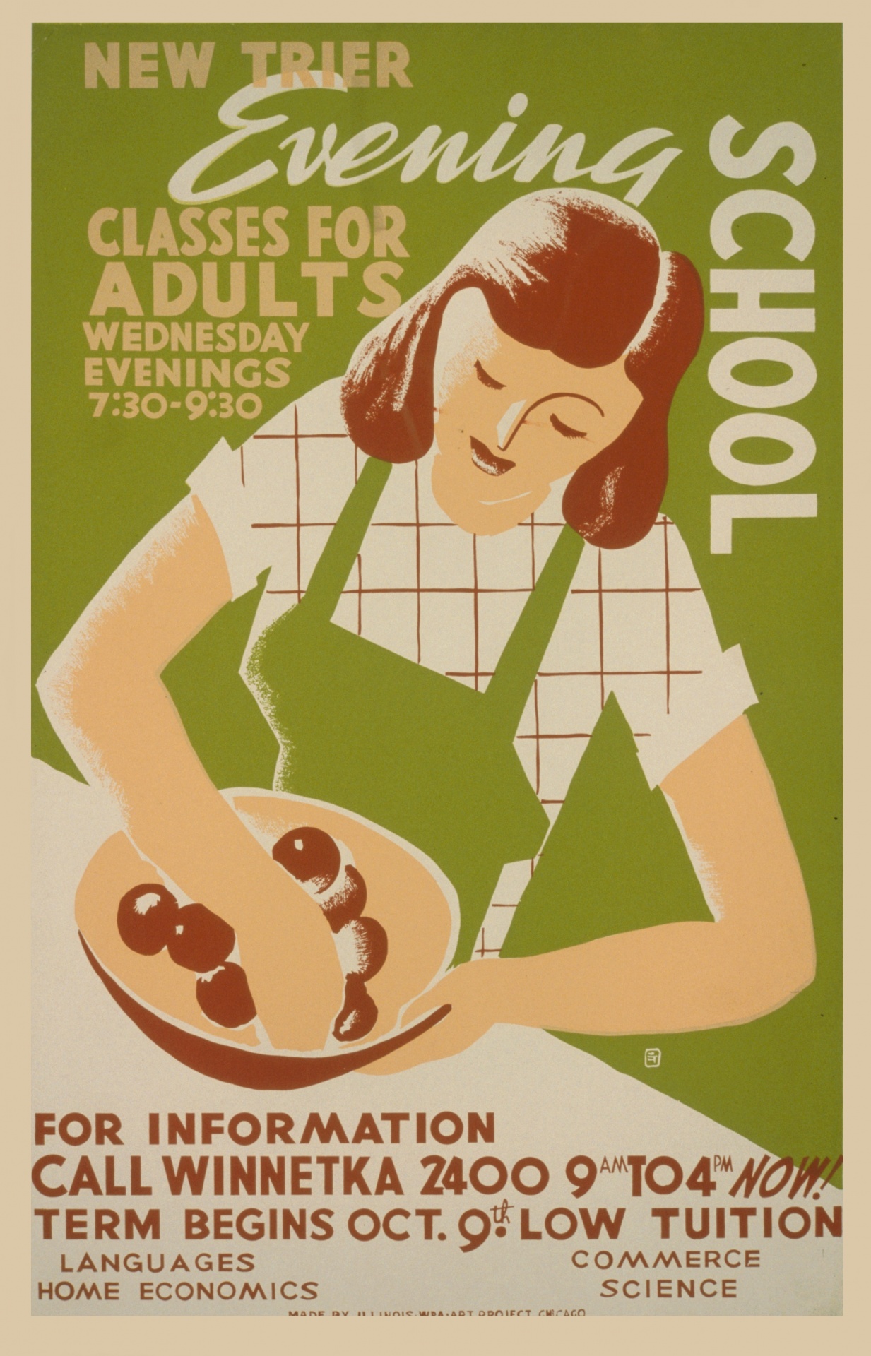 Poster Vintage Cooking Classes