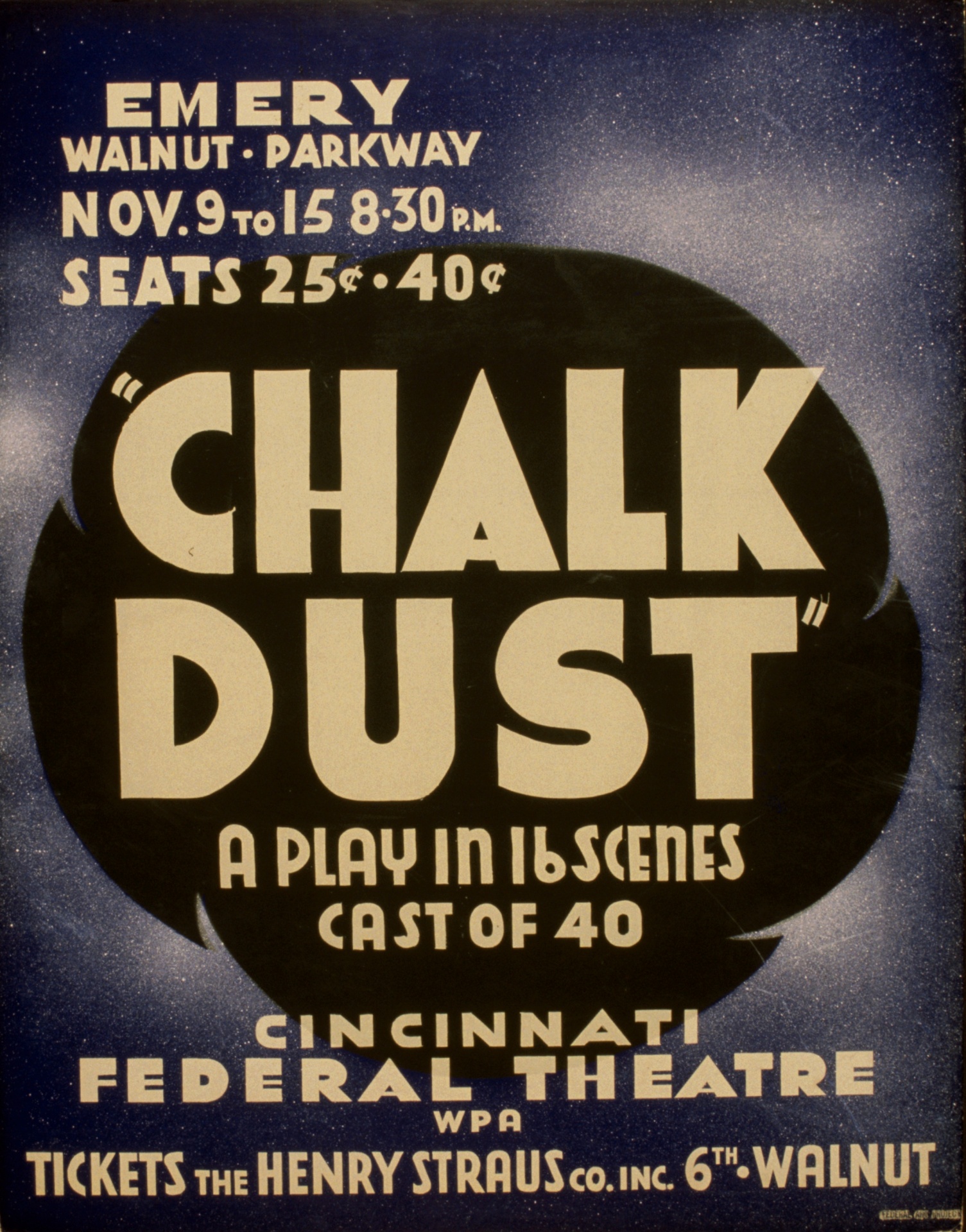 Poster do teatro do vintage