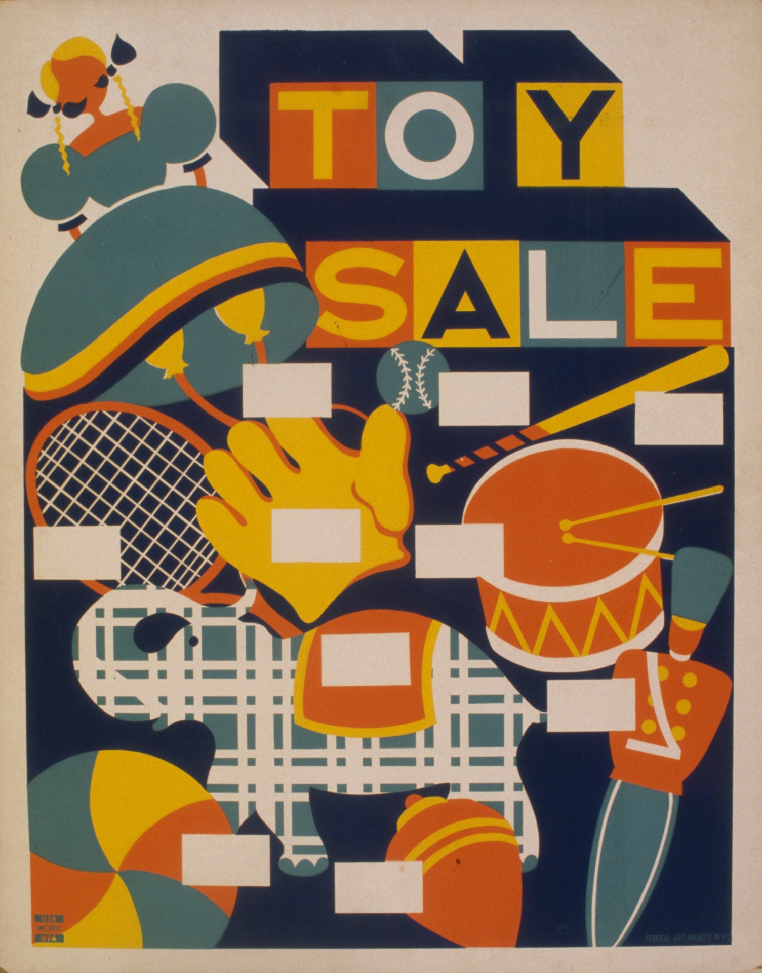 ヴィンテージ玩具販売のポスター