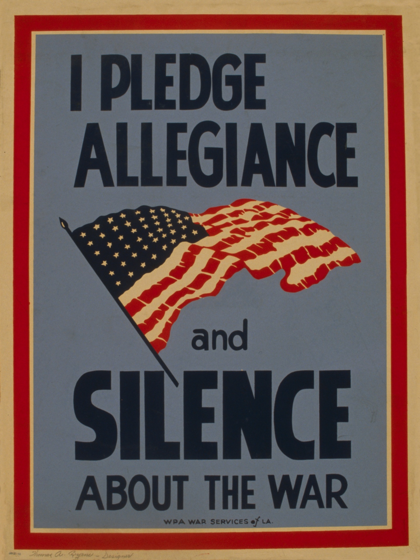 Cartaz da guerra do silêncio Vintage