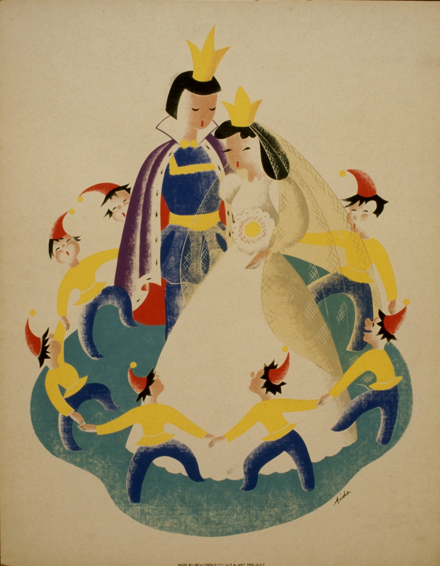 Poster do casamento do vintage