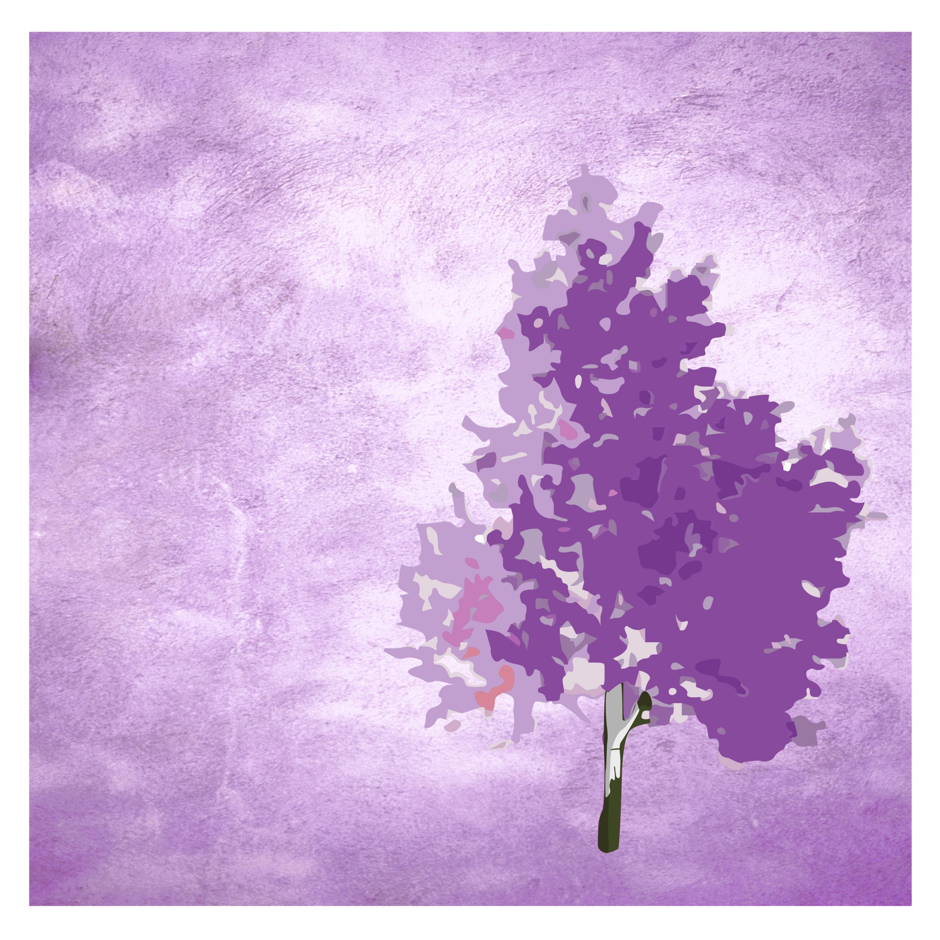 White Purple Tree 2