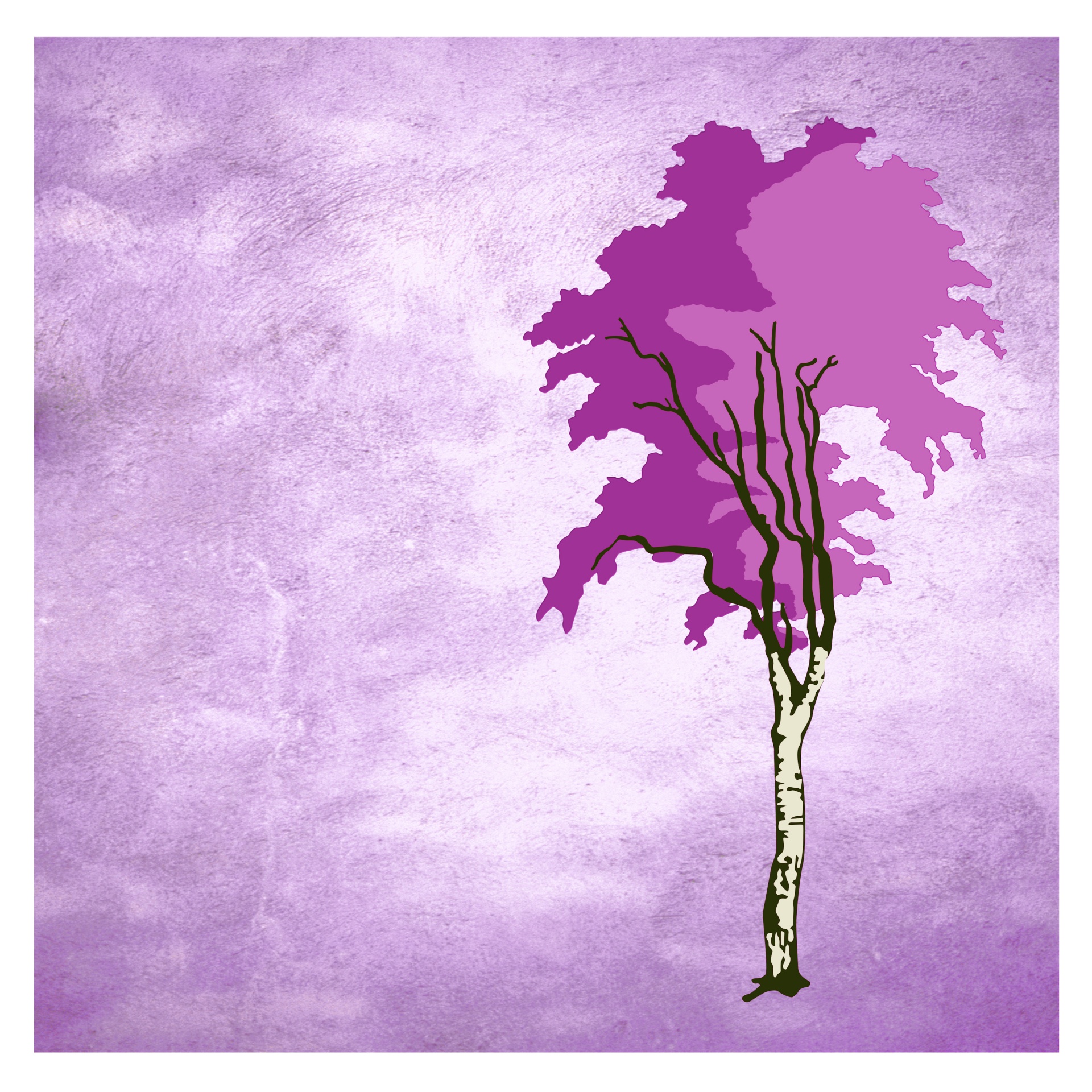 White Purple Tree