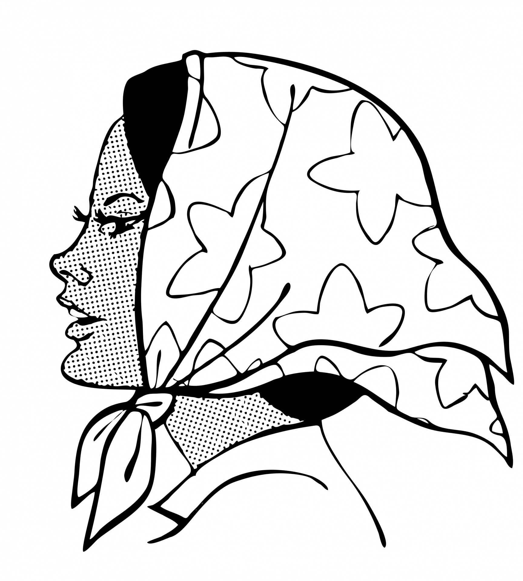 ヘッドスカーフの女性