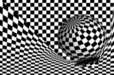 3D Sphere with Mapped Checkerboard