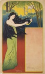 Art Deco Poster Mujer de la vendimia