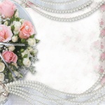 Hintergrund Scrapbook Roses & Pearls
