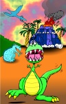 Kinder Spaß Illustration Dinosaurier