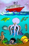 Barn kul illustration Octopus