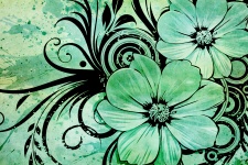 Floral Wallpaper de fundal Vintage