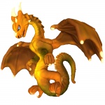 Jovem dragão de ouro