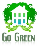 Green House Logotipo de signo Ilustració