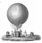 Hot Air Balloon Vintage Drawing