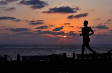 Jogging At Sunset