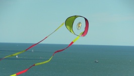 Kite Flying In Sky At Bowleaze Cove