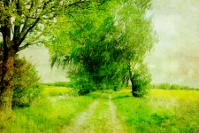 Landskap målning Träd