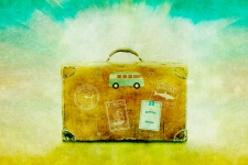 Bagagem, mala de viagem, Ilustração