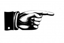 Mutató ujját - Hand banner. Kéz