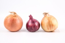 Ripe Onions Isolated On White