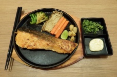 Filete de salmón Conjunto japonés