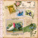 Chaussures Vintage Flowers Collage