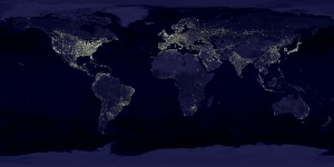 Space View jordens Lights