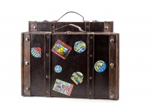 Koffer met stickers