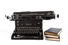 Máquina de escrever com Books