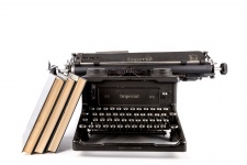 Máquina de escrever com Books