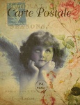 Cartão do vintage Criança Bonita
