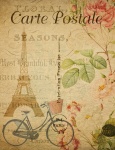 Vintage Postkarte Eiffelturm