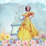 Vintage Romantische Dame Collage van de 