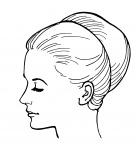 Frau Gesicht Profil Illustration