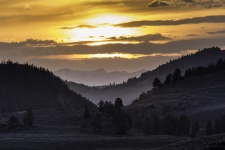 Yellowstone-Nationalpark-Sonnenuntergang