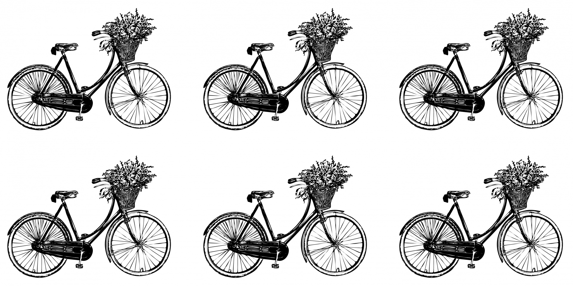 自転車の花ヴィンテージの壁紙