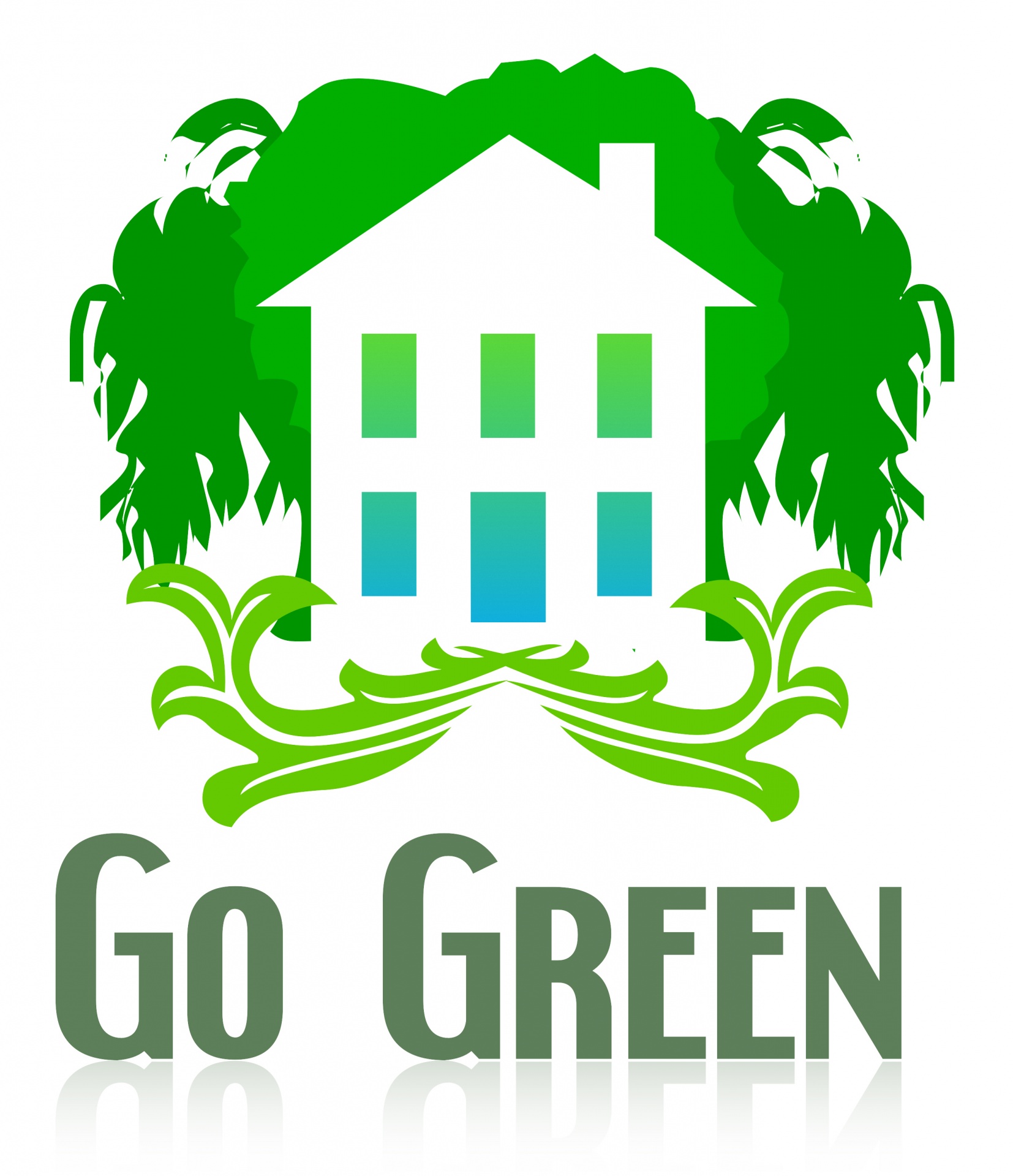 Green House Logo Logga Illustration Gratis Stock Bild Public