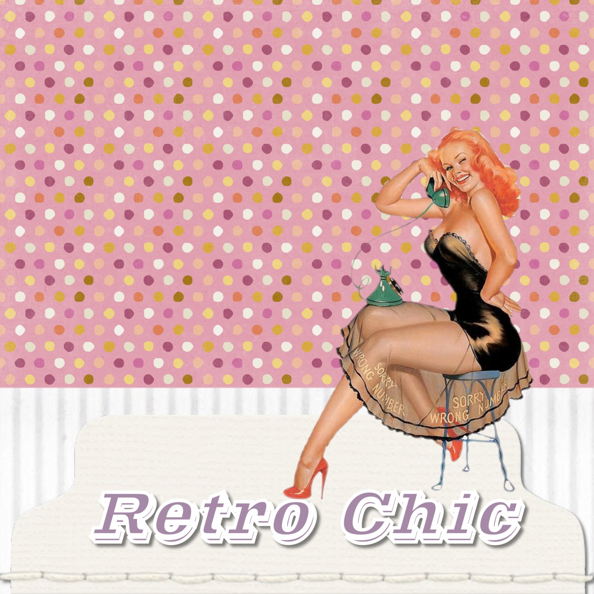Collage Art Pinup Fifties Retro