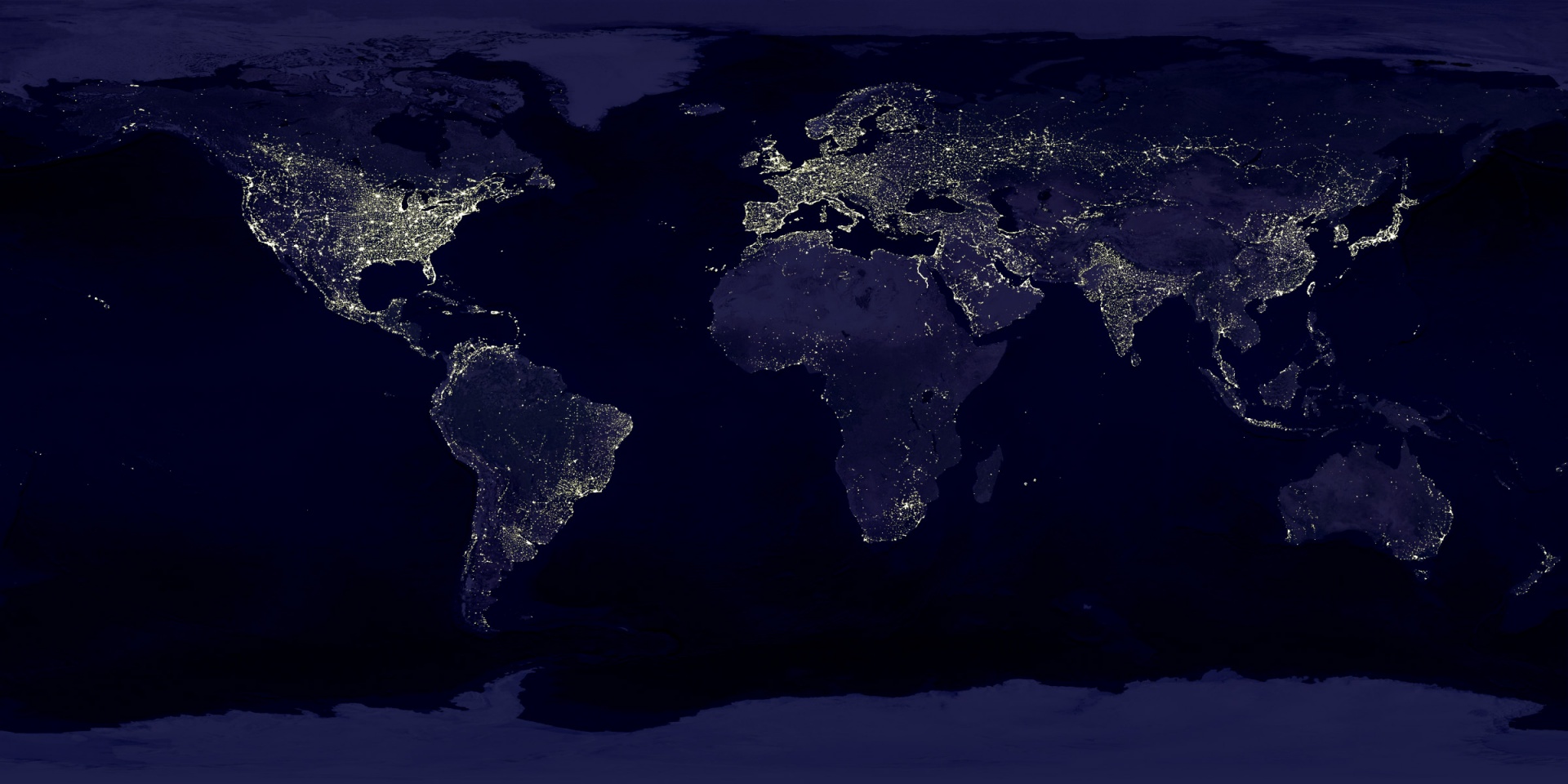 Space View Of Earth Lights