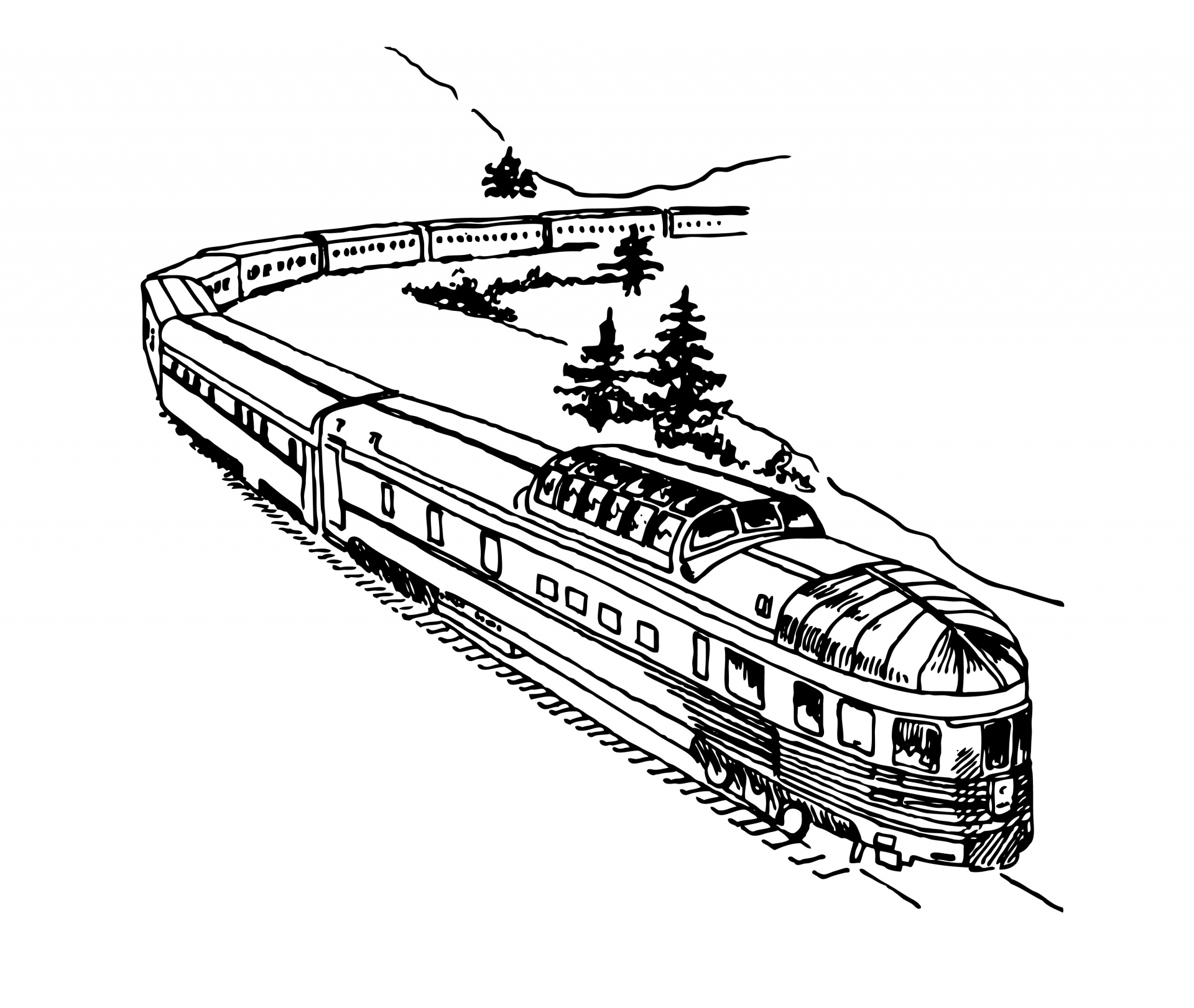 列車クリップアートイラストレーション