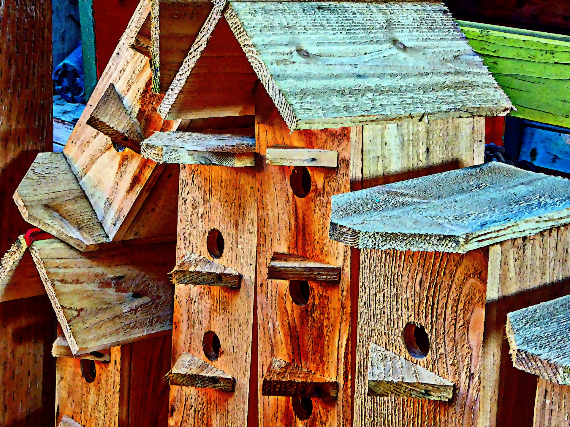 無塗装木製の巣箱