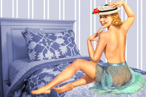 Pin-up Girl On Bed Free Stock Photo - Public Domain Pictures