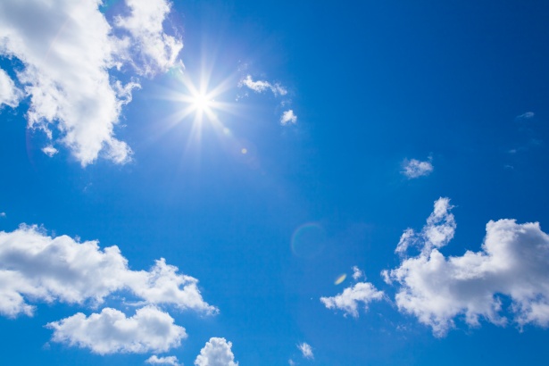 Sonne Wolken blauer Himmel Kostenloses Stock Bild - Public Domain