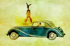 Classic Car-Vintage Illustration