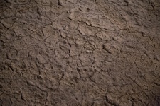 Sprucken torkad lera