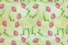 Floral Tulipas Wallpaper Vintage