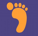 Footprint - Orange And Purple