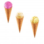Ice Cream In A Cone Isolated