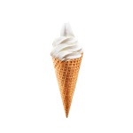 Crème glacée blanc isolé